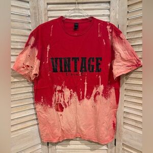 Distressed Red and Pink Vintage Soul T-Shirt